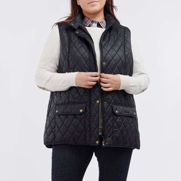 Barbour Otterburn Gilet Plus Quilted Vest Black NWT - Picture 1 of 10